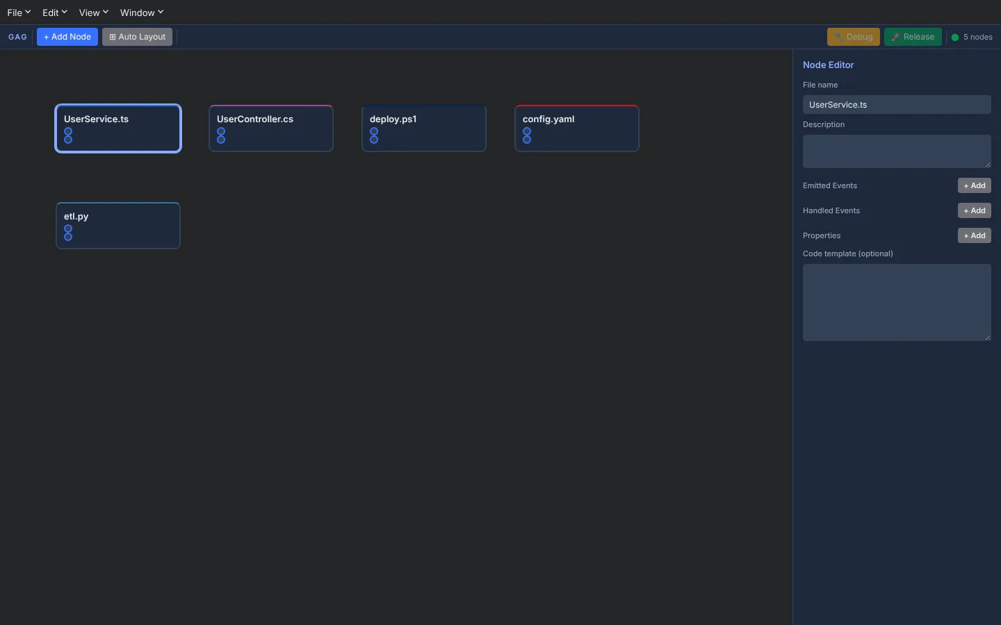 Graphical App Generator screenshot